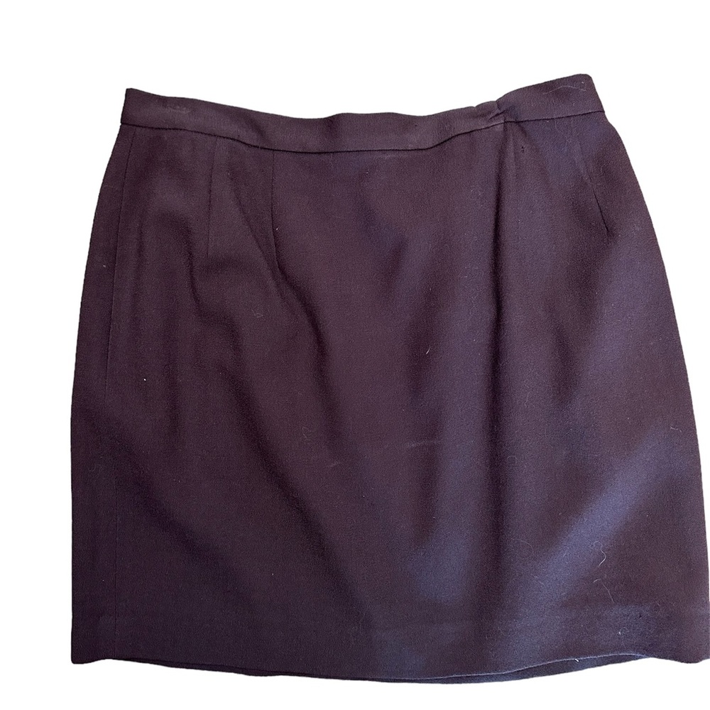 Simple brown dress short skirt w zipper Laura Madrigano sz 12